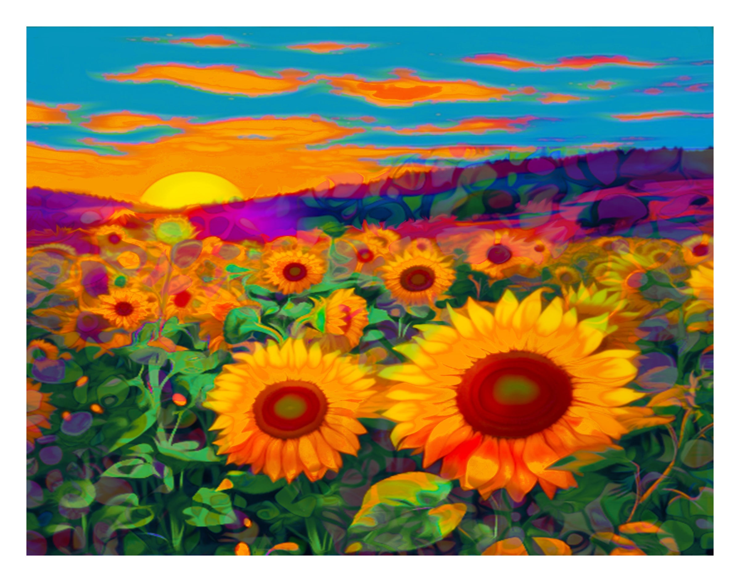 Sunshine Sunset Sunflowers | H-art and Soul.com Sunshine Sunset Sunflowers | H-art and Soul.com